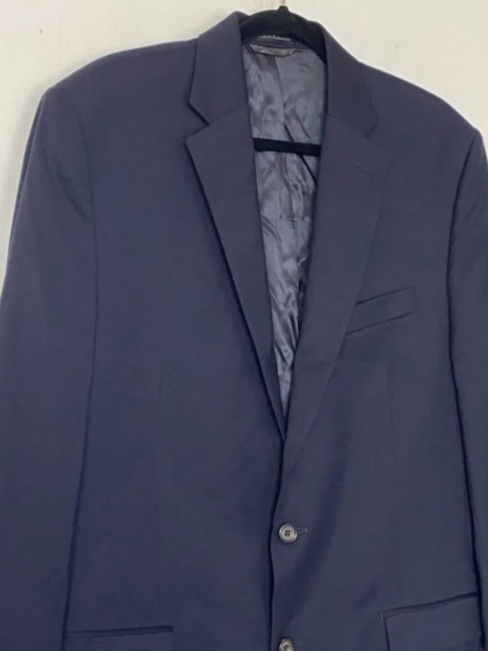 LAUREN Ralph Lauren Men Blazer Navy Blue Size 40L 100% Wool Classic Fit